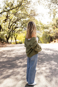 Olive Cable Knit Cardigan