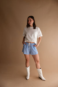 Gingham Drawstring Shorts