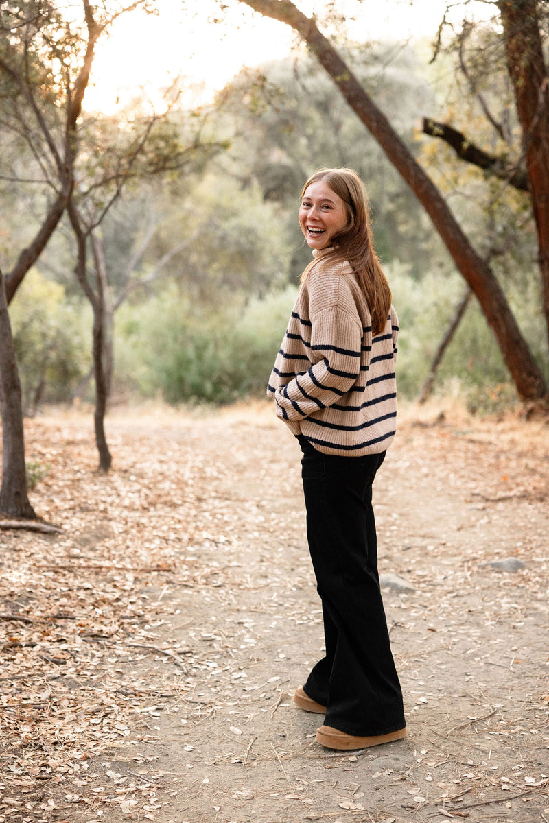 Mocha Striped Sweater