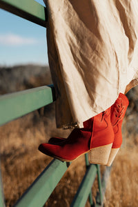 Vintage Red Western Boots