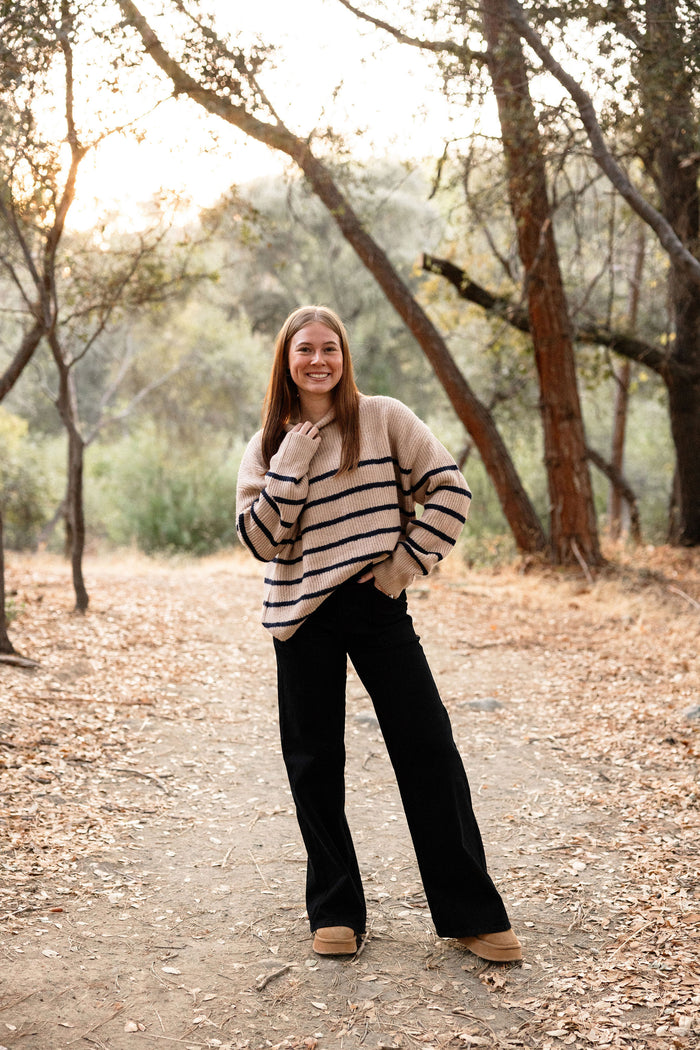 Mocha Striped Sweater