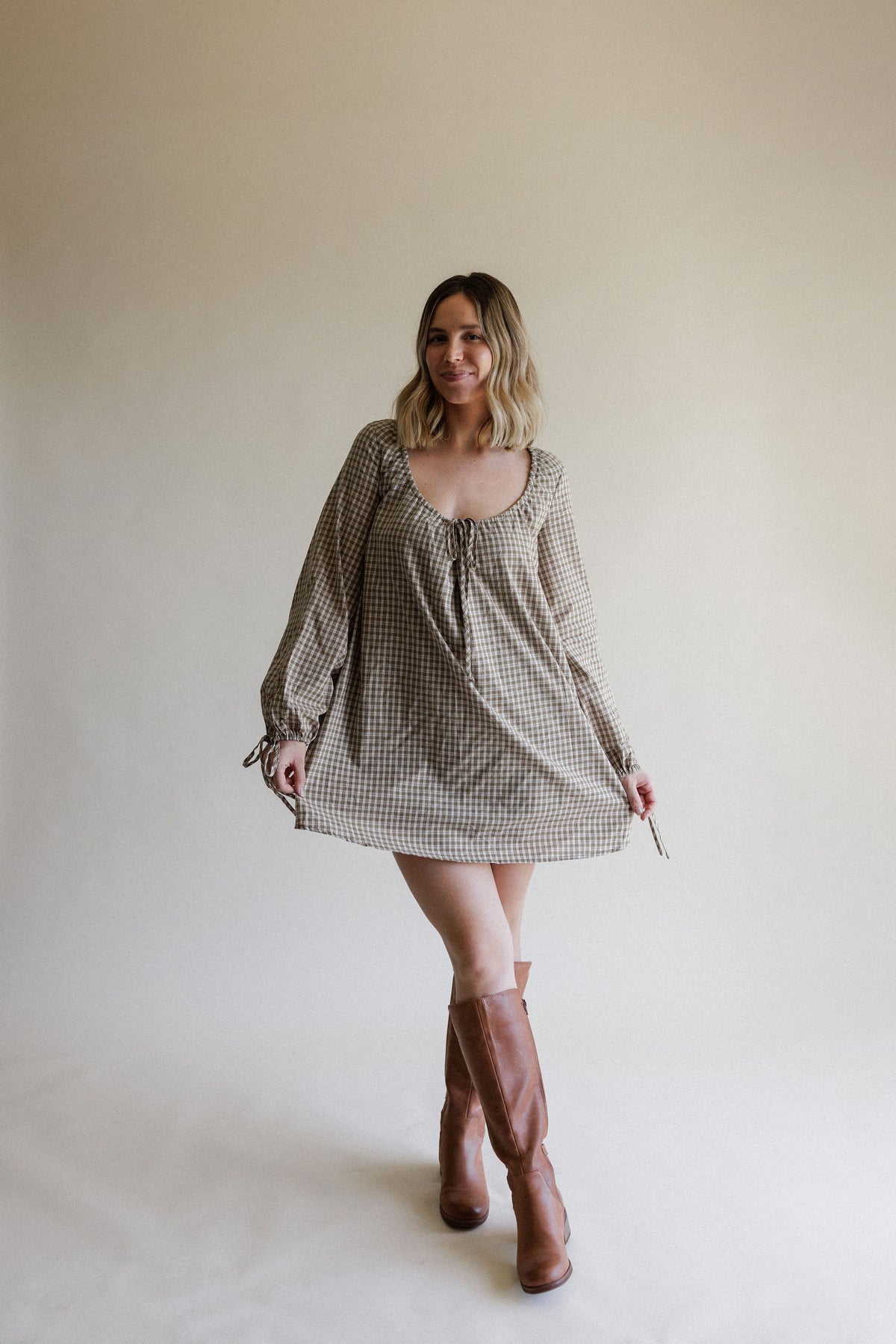 Kara Plaid Mini Dress