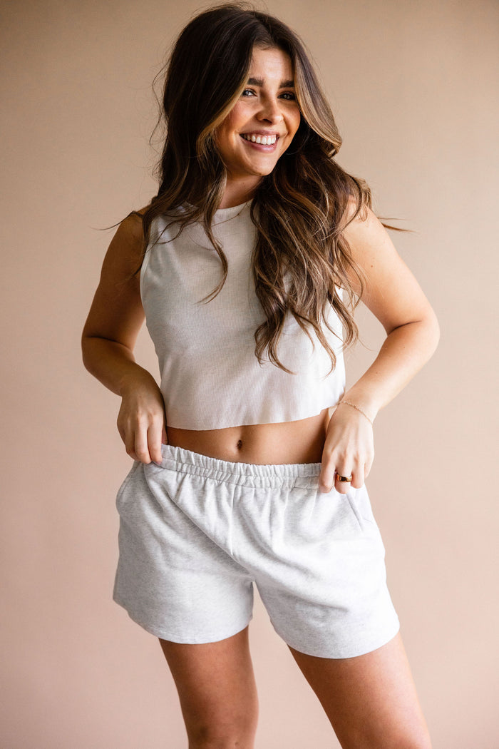 Heather Grey Sweat Shorts