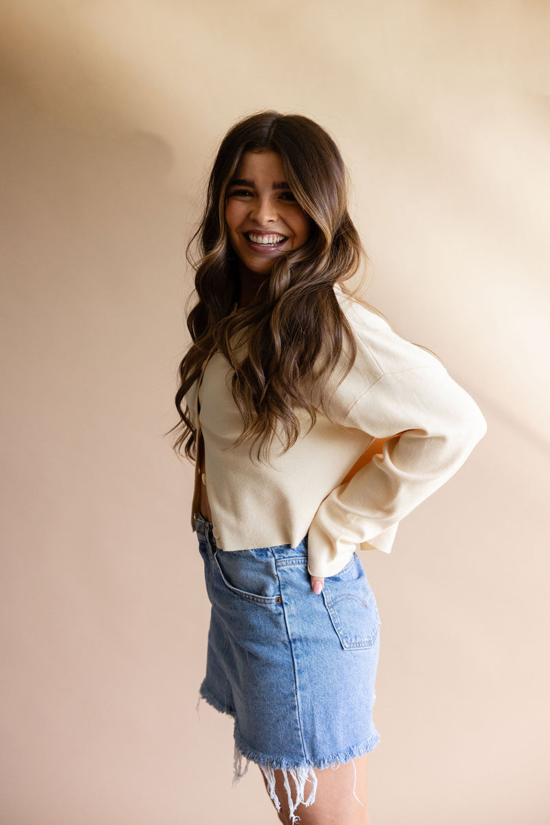 Butter Yellow Sweater Cardigan
