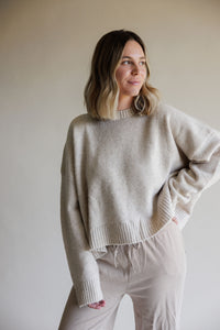 Taupe Tie-Back Sweater