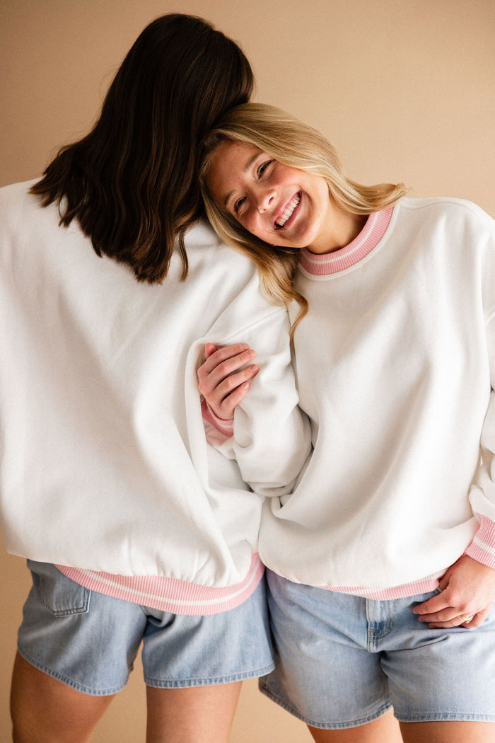 Pink Preppy Crewneck