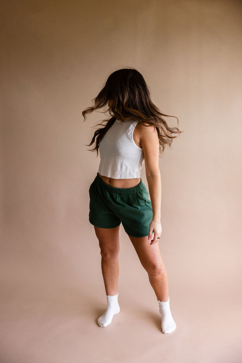 Forest Green Sweat Shorts