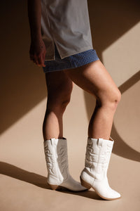 White Western Boots