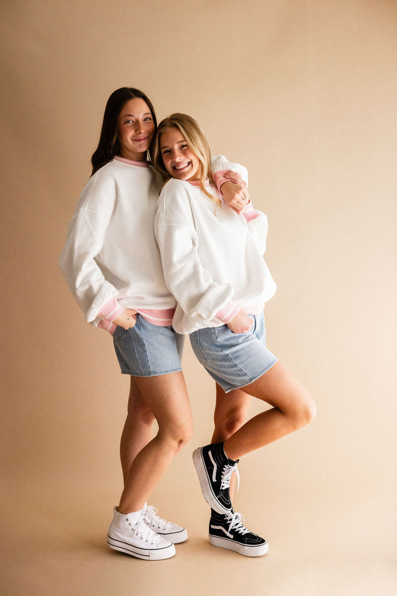 Pink Preppy Crewneck