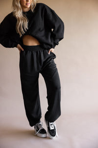 Super Soft Black Scuba Jogger Pants