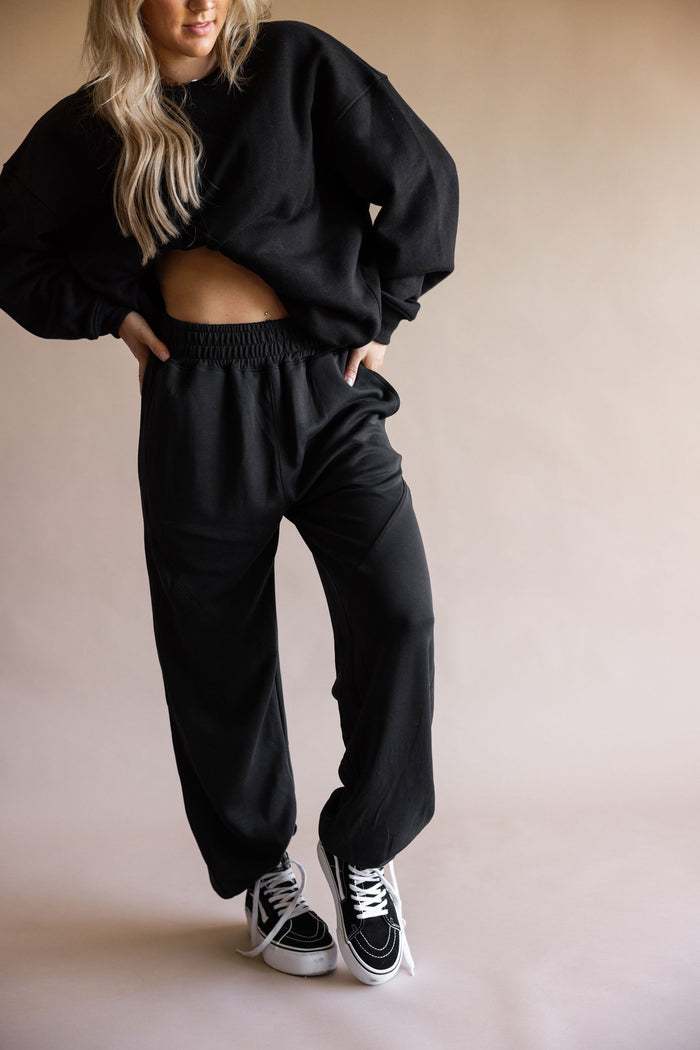 Super Soft Black Scuba Jogger Pants