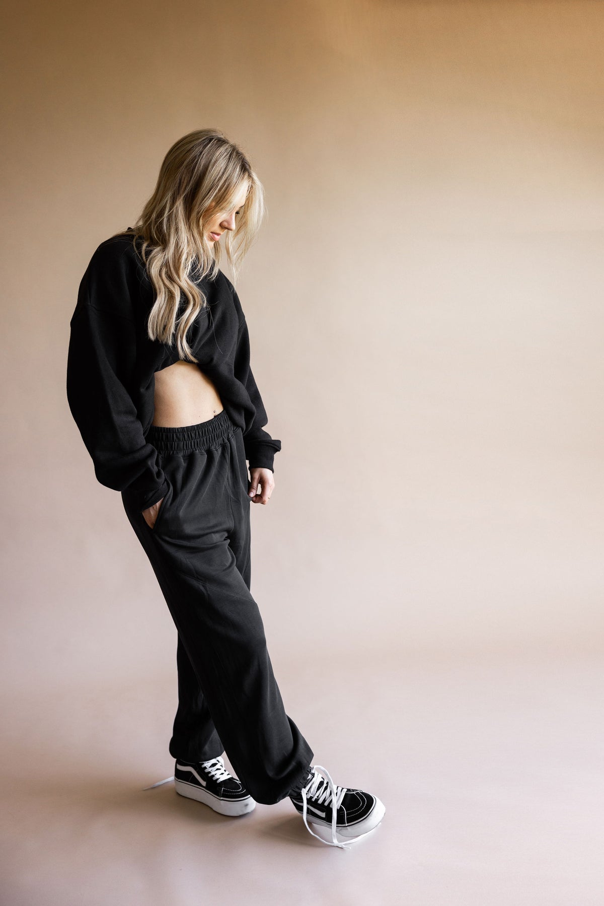 Super Soft Black Scuba Jogger Pants