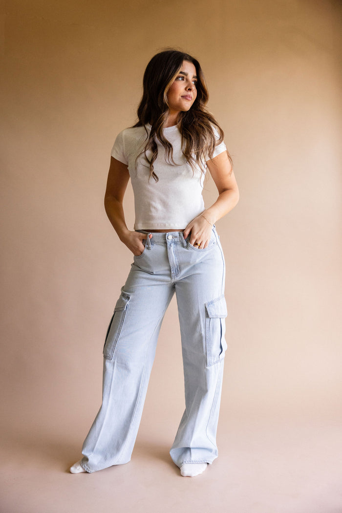 JBD Light Wash Cargo Jeans
