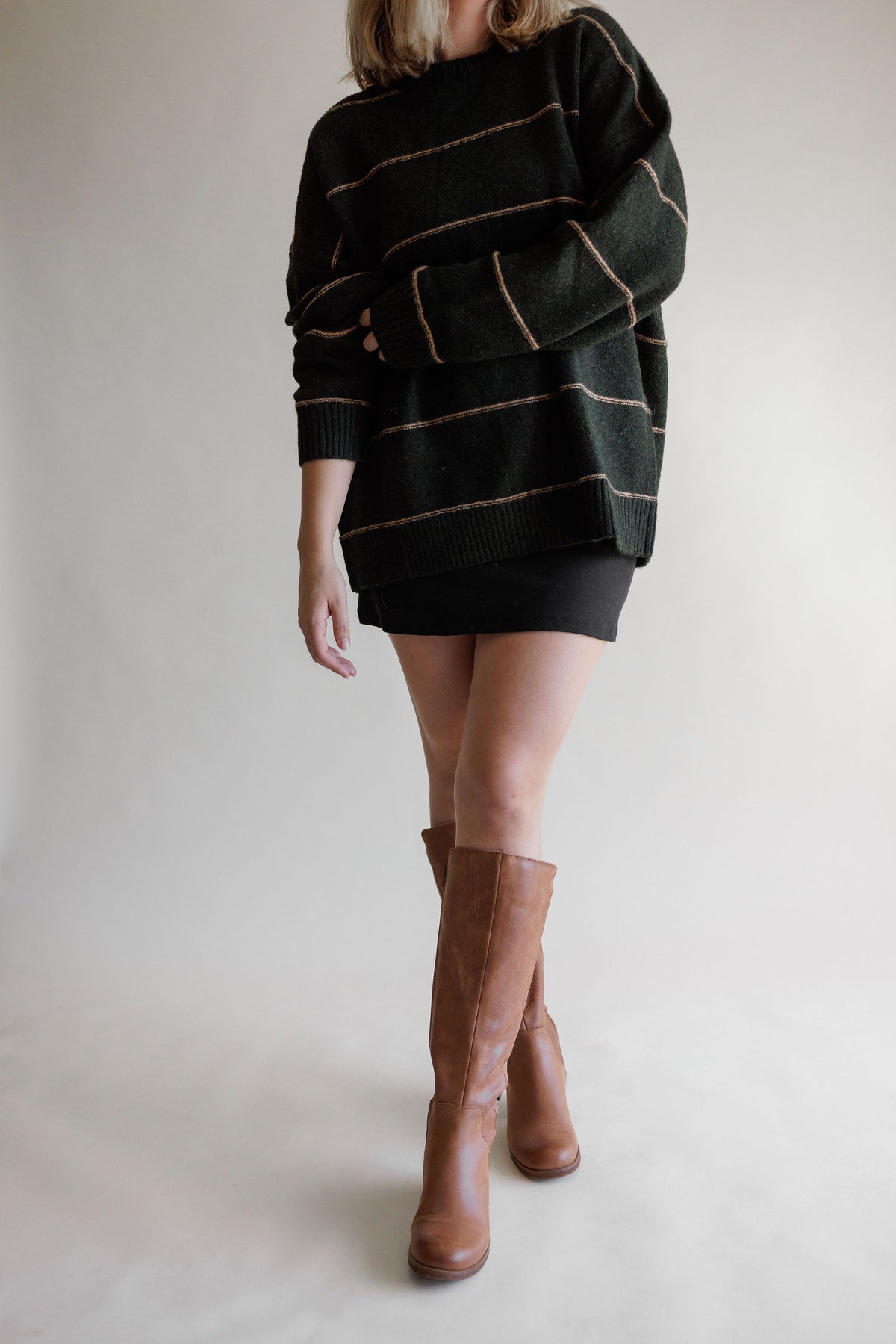 Olive Striped Sweater