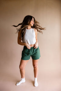 Forest Green Sweat Shorts