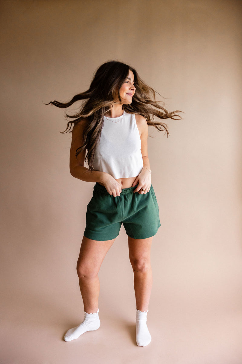 Forest Green Sweat Shorts