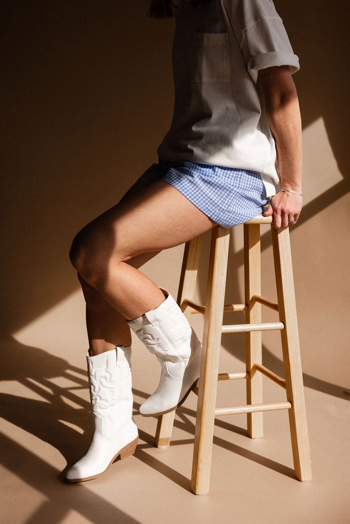 White Western Boots