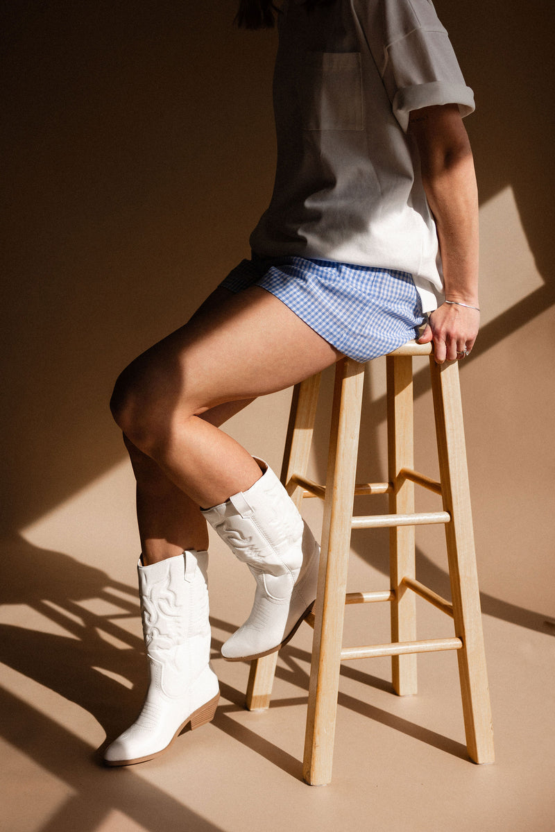 White Western Boots