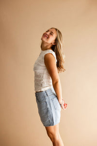 Ivory Frill Lace Boat Neck Top