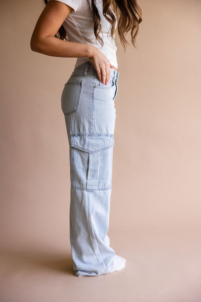 JBD Light Wash Cargo Jeans