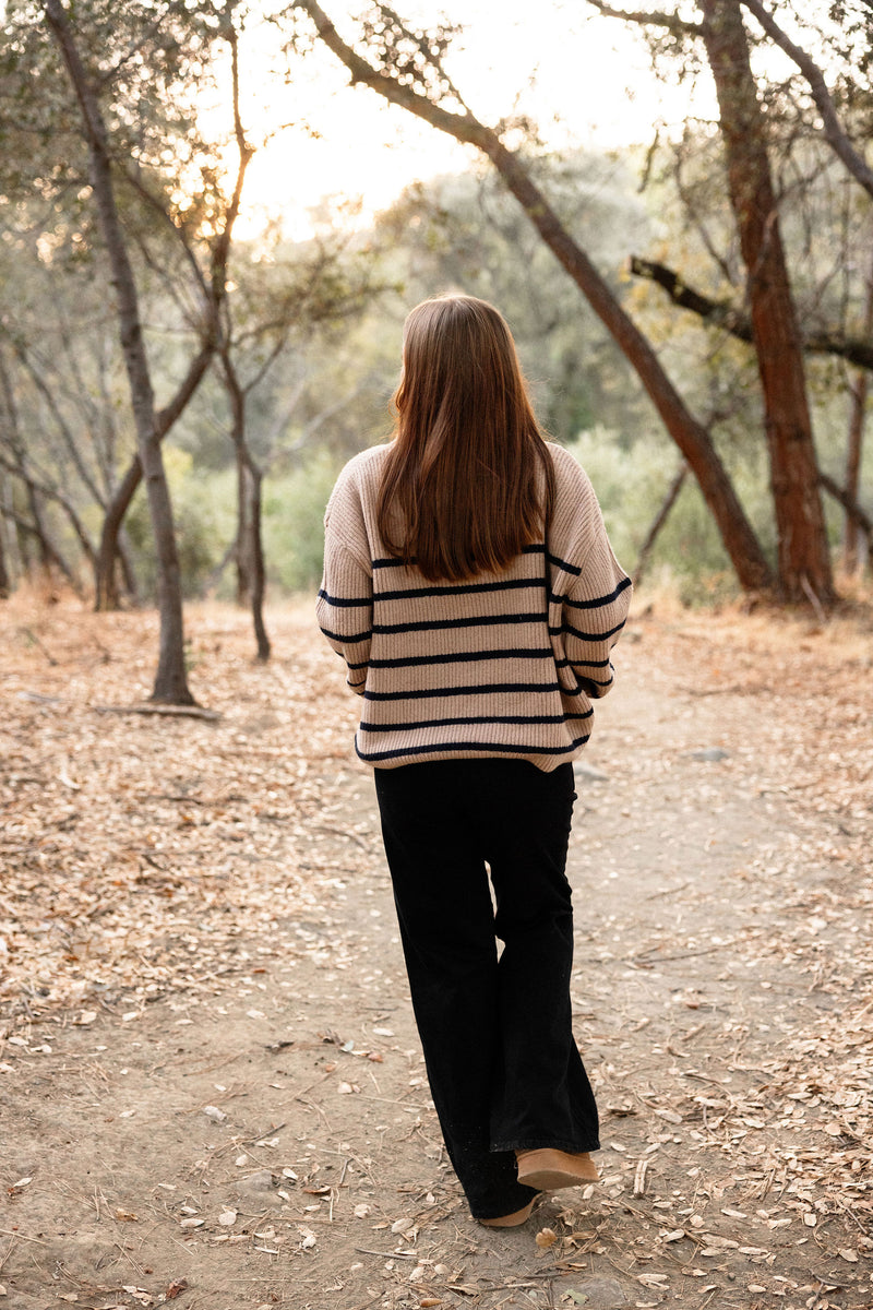Mocha Striped Sweater