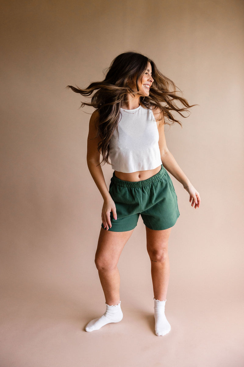 Forest Green Sweat Shorts