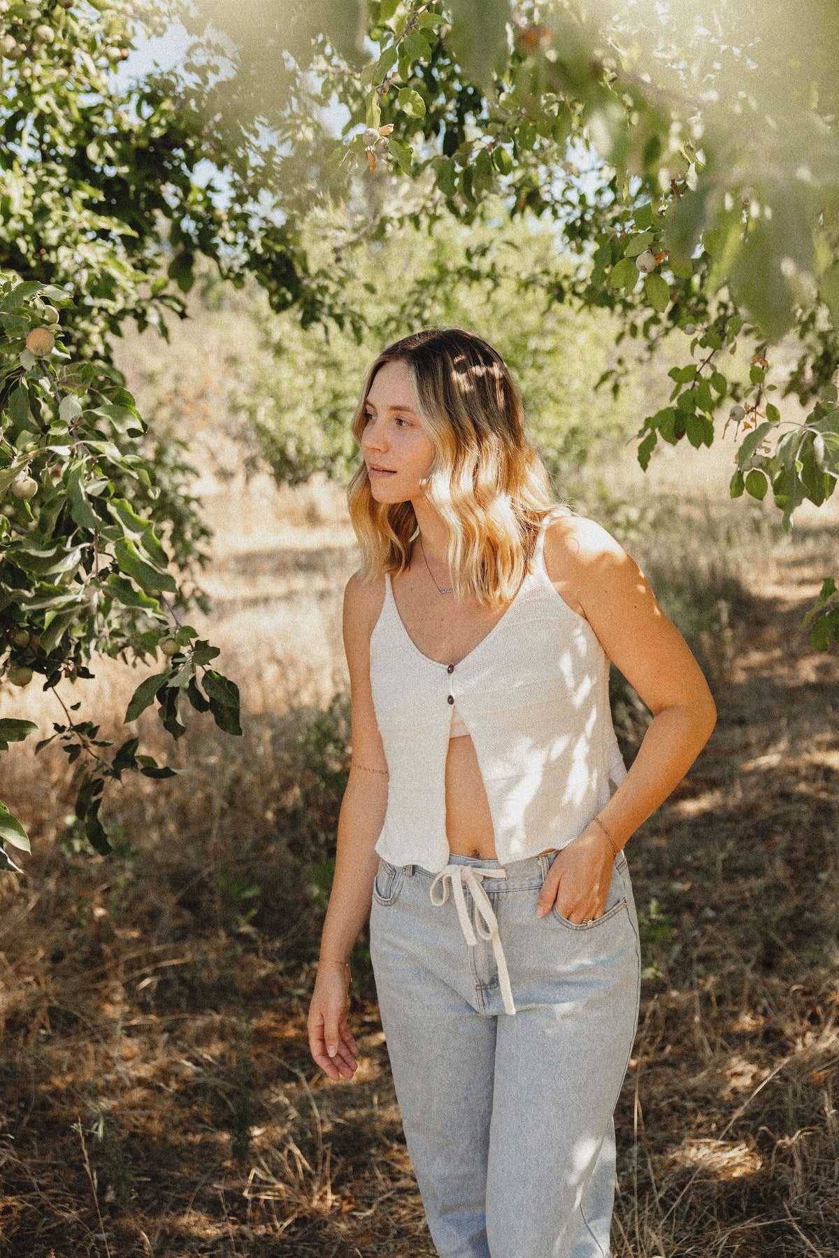Knit Open Front Sweater Tank