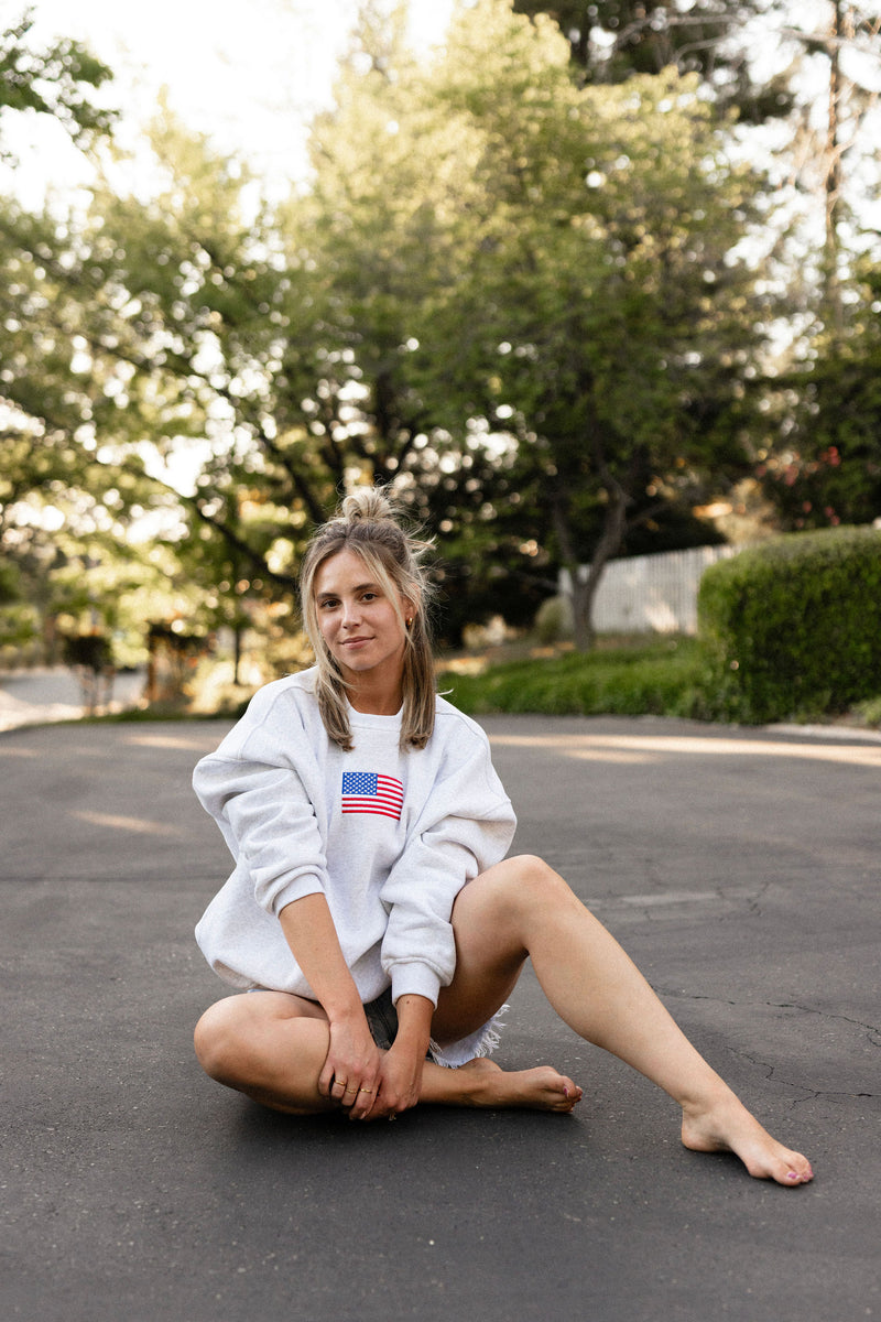 Vintage American Flag Crewneck