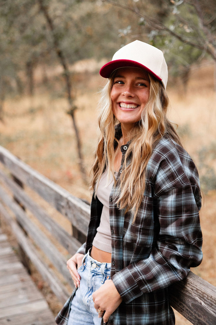Brown Oversized Plaid Flannel