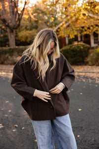 Brown Oversized Dad Jacket