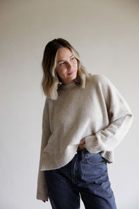 Taupe Tie-Back Sweater