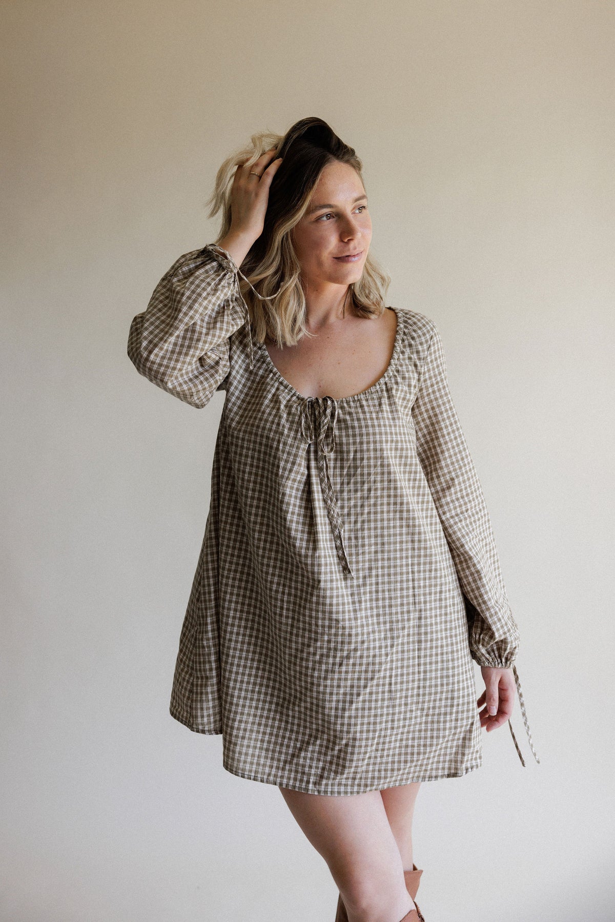 Kara Plaid Mini Dress