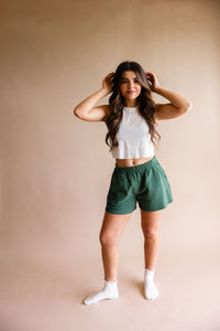 Forest Green Sweat Shorts