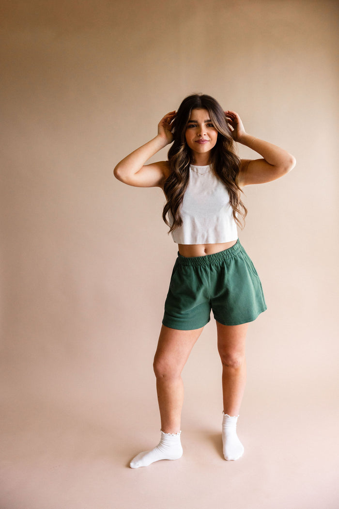 Forest Green Sweat Shorts
