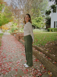 Olive Twill Cargo Pants