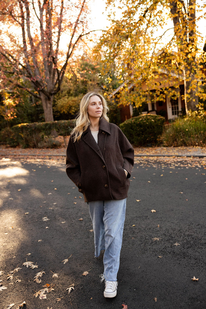 Brown Oversized Dad Jacket