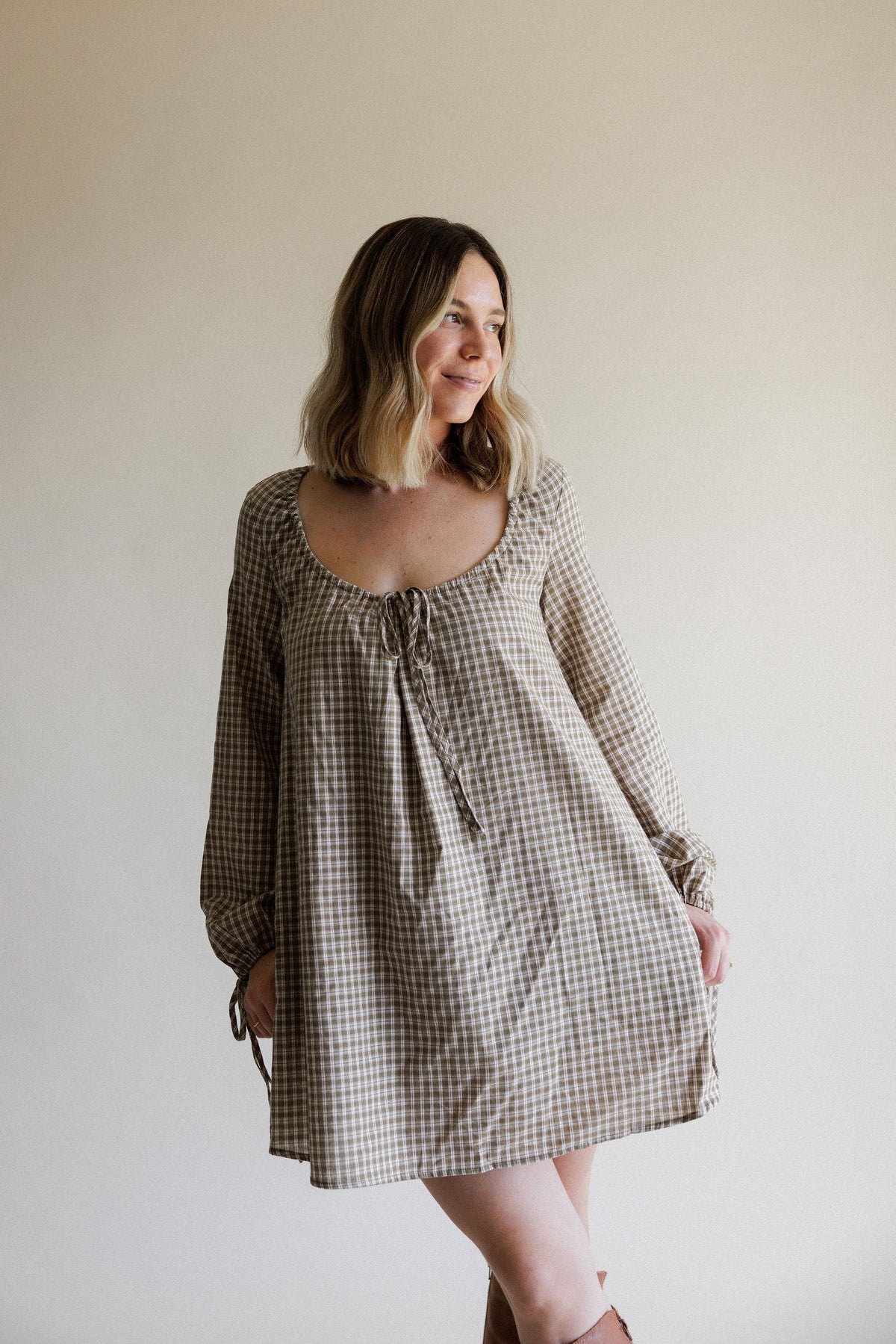 Kara Plaid Mini Dress