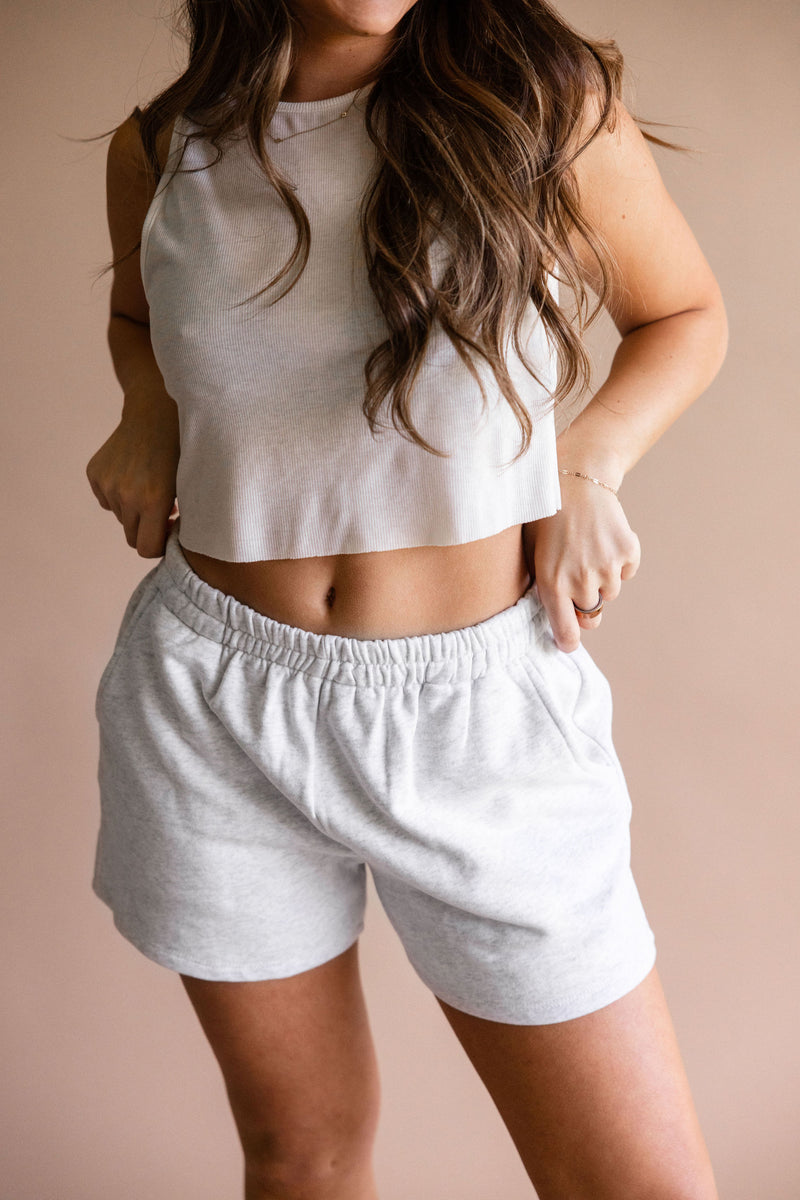 Heather Grey Sweat Shorts