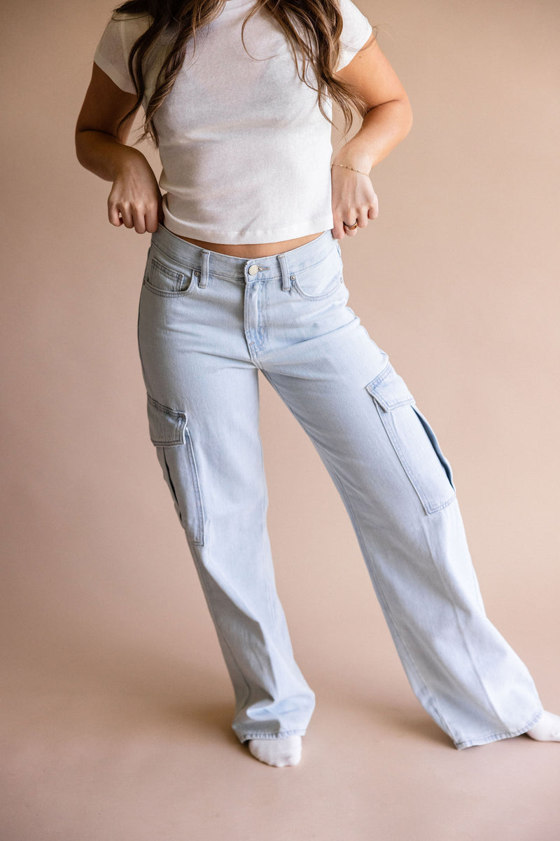 JBD Light Wash Cargo Jeans