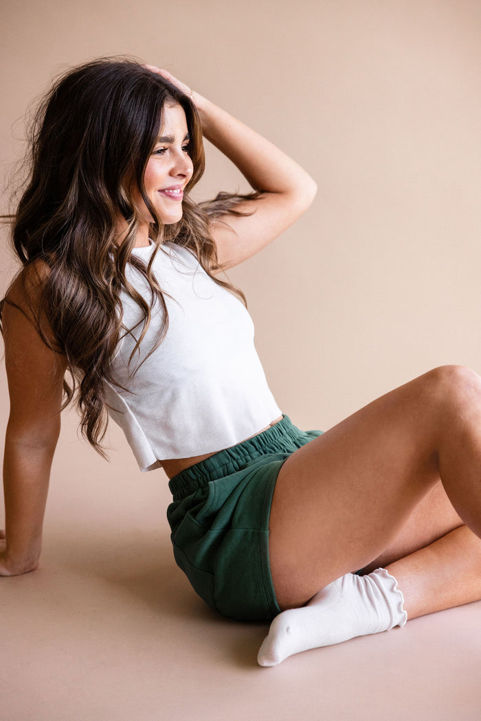 Basic White Ribbed Tank
