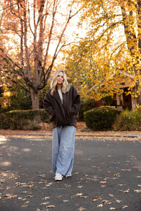 Brown Oversized Dad Jacket