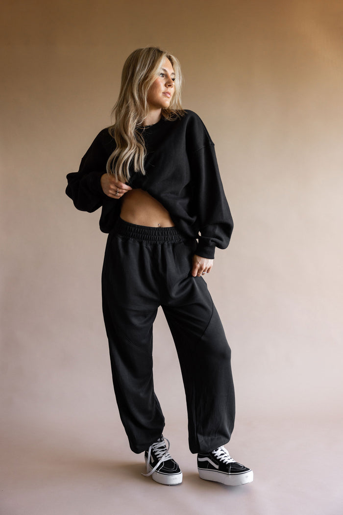 Super Soft Black Scuba Jogger Pants