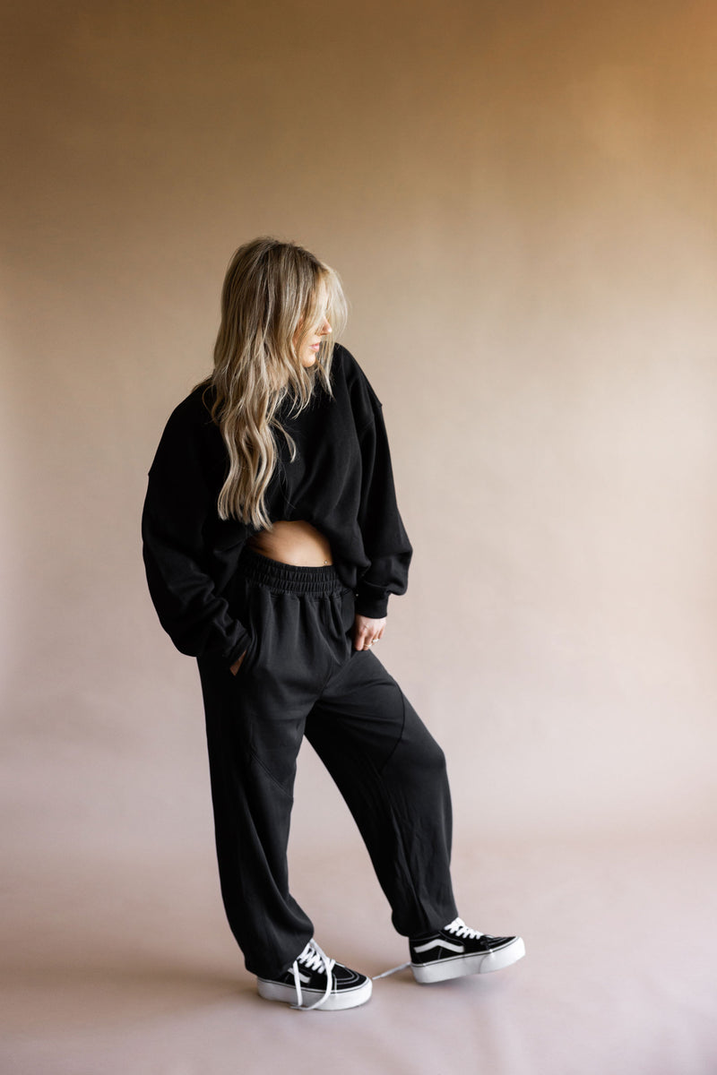 Super Soft Black Scuba Jogger Pants
