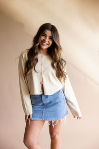 Butter Yellow Sweater Cardigan