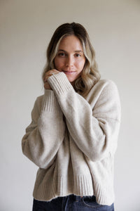 Taupe Tie-Back Sweater