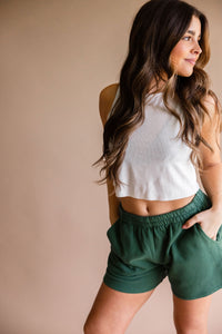 Basic White Ribbed Tank