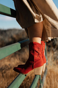 Vintage Red Western Boots