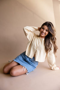 Butter Yellow Sweater Cardigan
