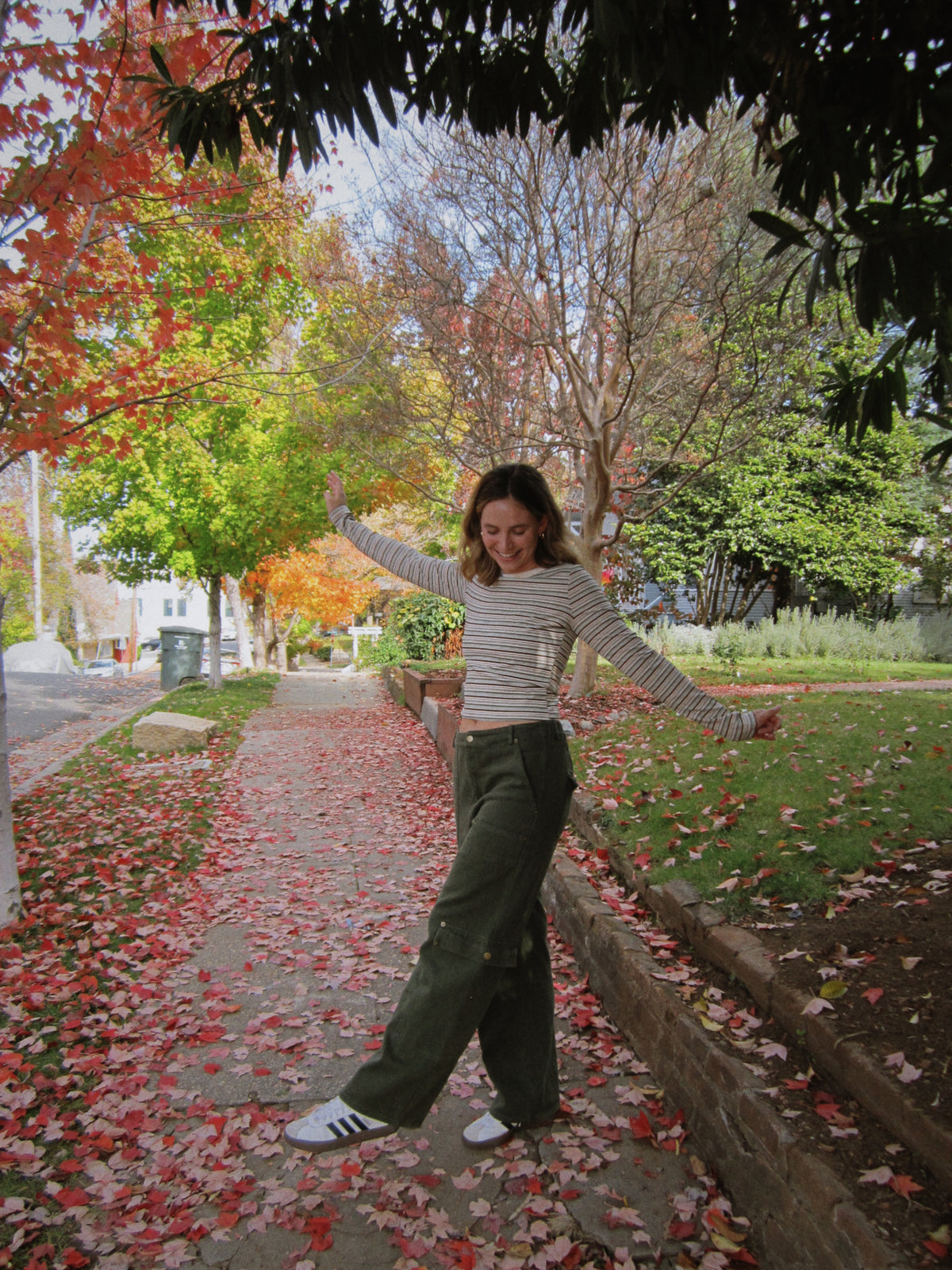 Olive Twill Cargo Pants
