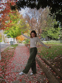 Olive Twill Cargo Pants